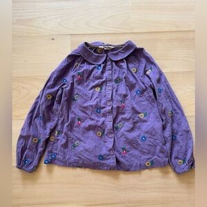 Mini Boden Cord Embroidered Top